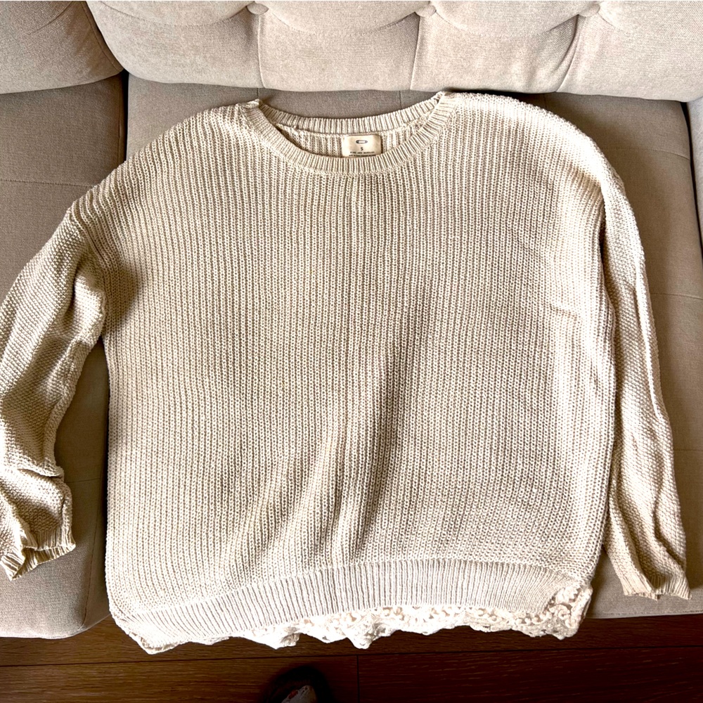 Urban outfitters lace trim sweater